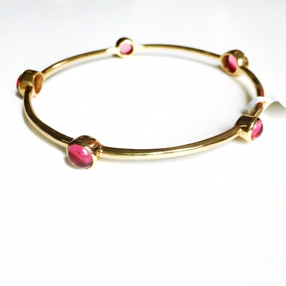 Pink Tourmaline 5 Stone Bangle - Picture 1 of 4