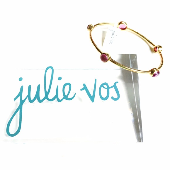 Pink Tourmaline 5 Stone Bangle - Picture 3 of 4