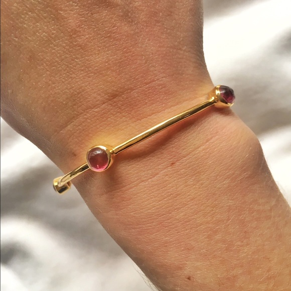 Pink Tourmaline 5 Stone Bangle - Picture 4 of 4