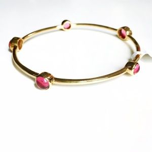 Pink Tourmaline 5 Stone Bangle