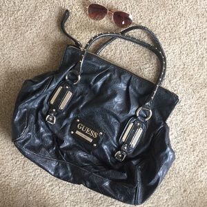 Guess black shoulder bag