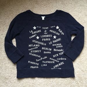 J Crew 3/4 sleeved sweatshirt sz: XXS J Crew 3/4 sleeved sweatshirt sz: XXS