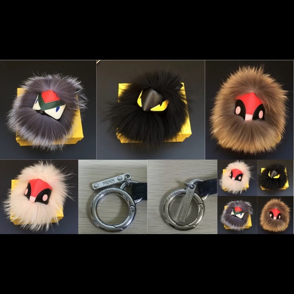 Monster Real Mink Fur Face Charm