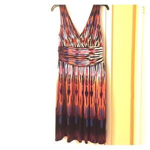 Sleeveless Wrap Front Empire Waist Dress