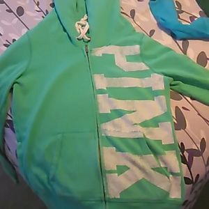 VS PINK Teal hoodie