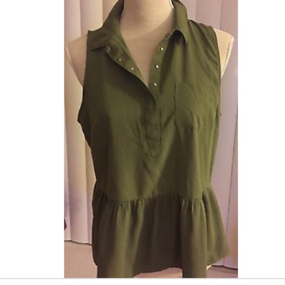 Army Green Top - Picture 1 of 3