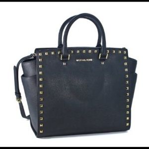 Michael Kors Studded Saffiano Leather Handbag