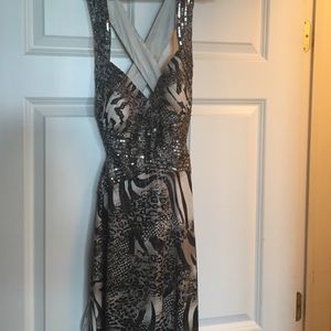 Animal print sequin prom dress ❤️