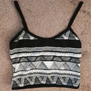 American Apparel Tribal Crop Top Size M