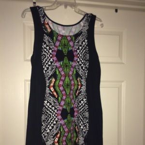 Bandage style tribal blocked dress