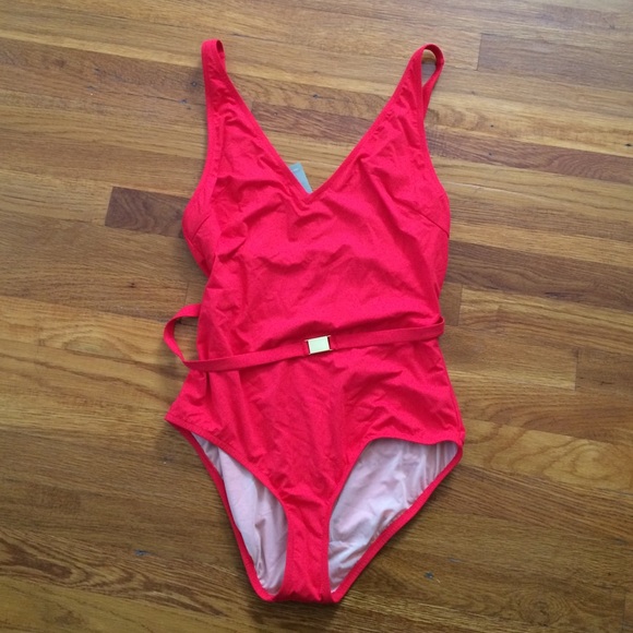 New JCrew Red Swimsuit
