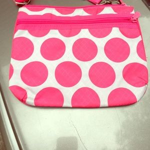 Pink polka dot Thirty One Bag!