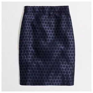 J. Crew polka dot pencil skirt