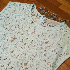 LOFT Lace Top - size small