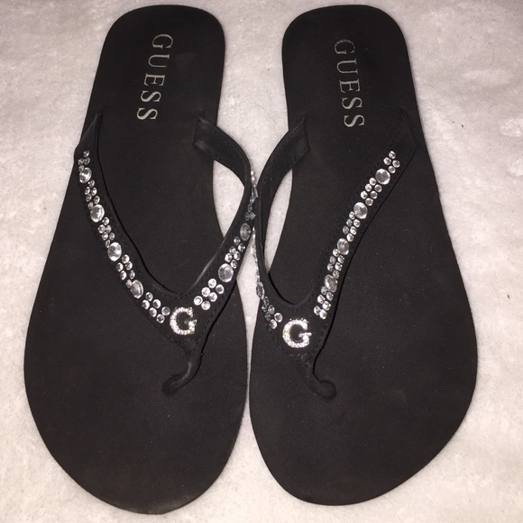 Guess Black Flip Flops