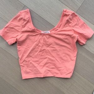 Coral crop top
