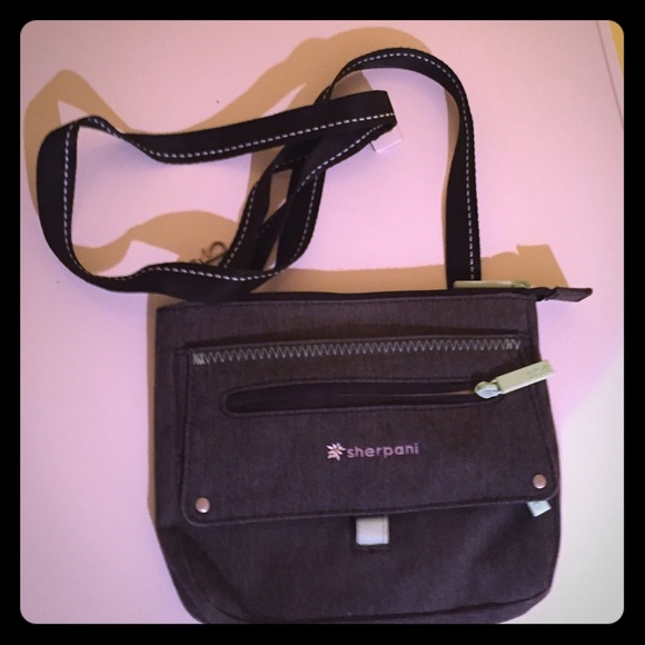 Gray cross body bag