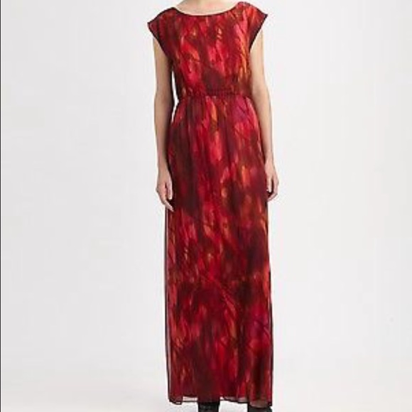 Alice + Olivia Abstract Mist Open Back Dress