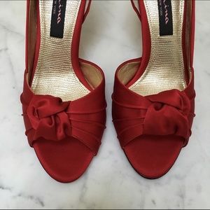 NWB. Nina Red Rouge Satin Formal/Prom Shoes