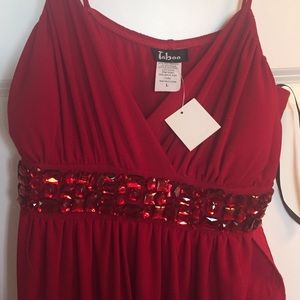 NWT Dress with red jewels