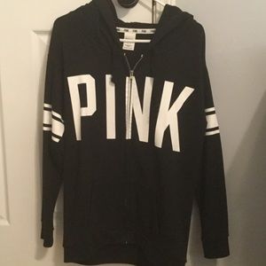 VS pink zip up hoodie