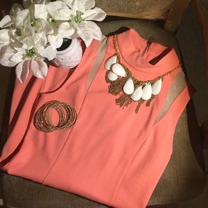 Salmon colored short dress