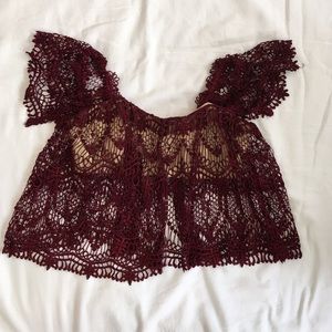 STONE COLD FOX off the shoulder lace top