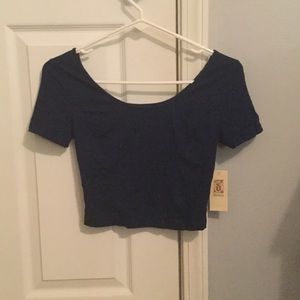Navy crop top