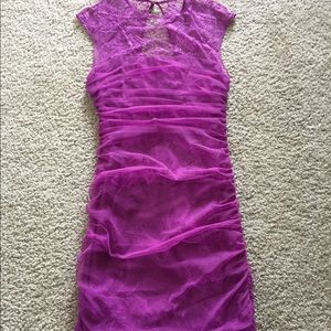 Purple lace dress