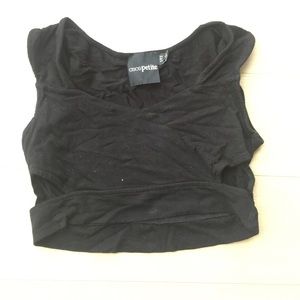 Asos black crop top