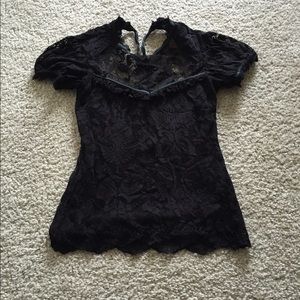 Black lace shirt