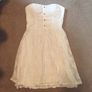 Charlotte Russe white lace dress.