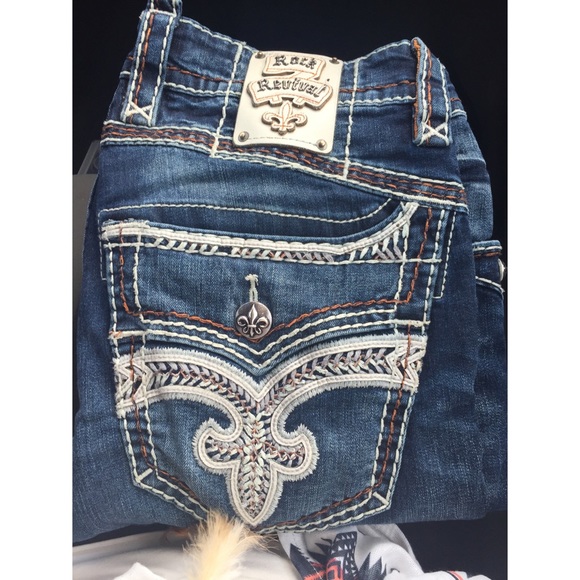 SOLD! Men's Ander Straight Rock Revivals, sz 32x34 - Picture 3 of 4