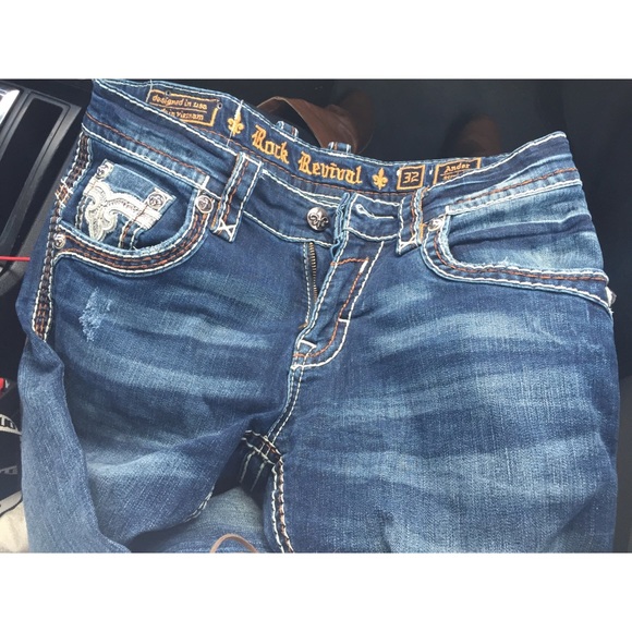 SOLD! Men's Ander Straight Rock Revivals, sz 32x34 - Picture 4 of 4