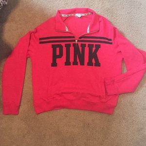 Pink Victoria's Secret half zip jacket.