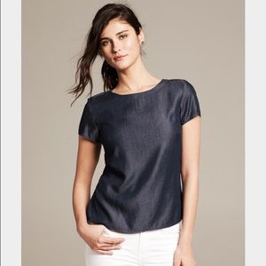 Banana Republic dark chambray top