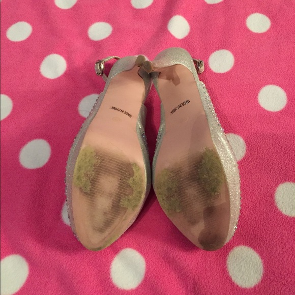 Silver Rhinestone Prom Shoes - Picture 3 of 3