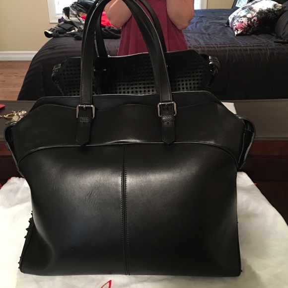 Christian Louboutin Spiked Leather Shoulder Bag - Picture 2 of 4