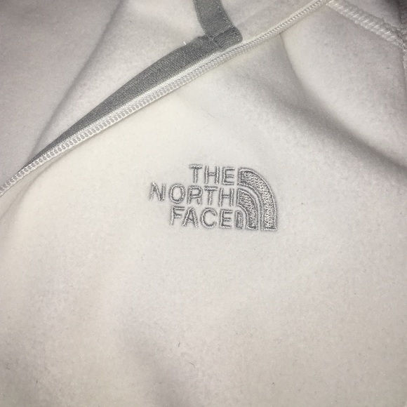White Northface Quarter Zip Jacket