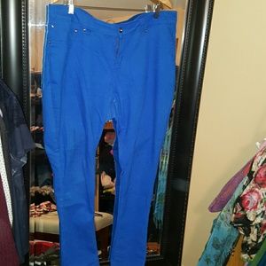 Blue skinny leg jeans