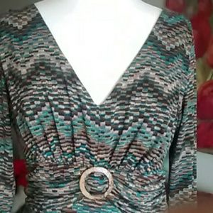 Polyester spandex figure-flattering dress