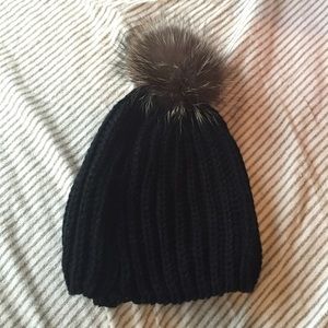 Fur Pom Pom Hat