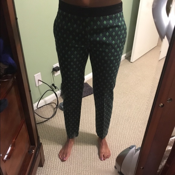 Ankle pants with geometric design - Picture 2 of 4