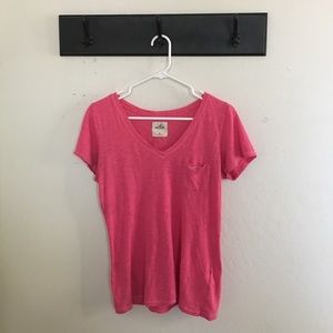 HOT PINK HOLLISTER V-NECK