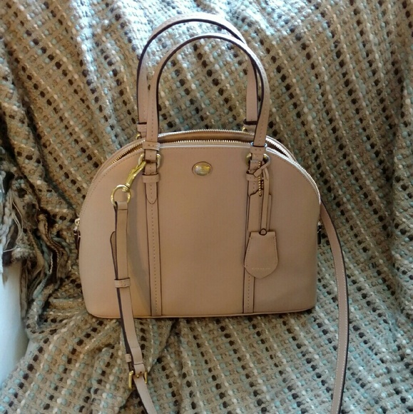 Genuine coach handbag, tan tote/shoulder strap
