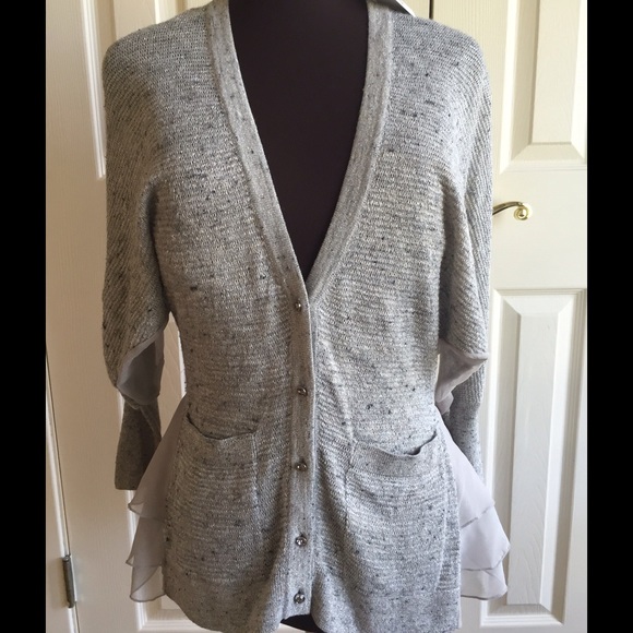 ROYAL UNDERGROUND Grey Cardigan Sweater. XS-S BNWT