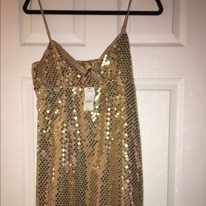 Gold sequin dress