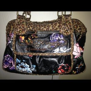 Ed Hardy animal print hand bag