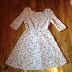 Cream patterned dress