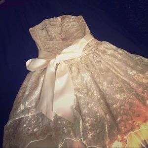 Nude Jessica McClintock dress